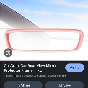 Pink Car Rear View Mirror Protector Frame